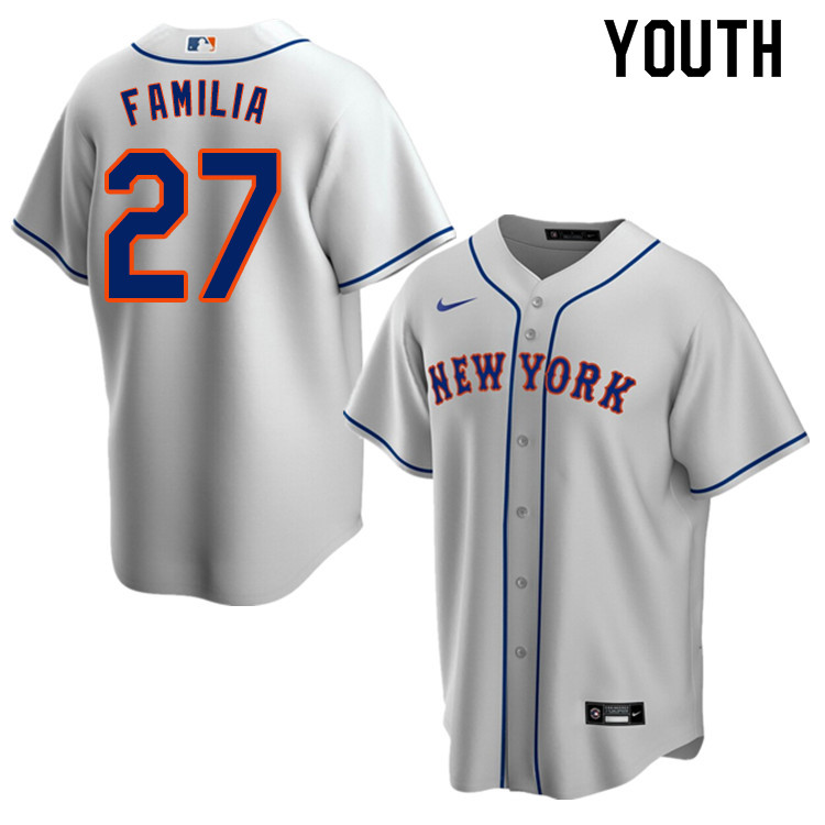 Nike Youth #27 Jeurys Familia New York Mets Baseball Jerseys Sale-Gray